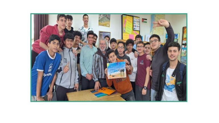 المتحف المتنقل يعقد ورشة رسم لمجموعة من الطلاب السوريين