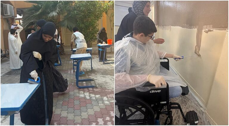 أكثر من 300 متطوع وأصحاب الهمم يجددون مدرسة الشارقة الخيرية